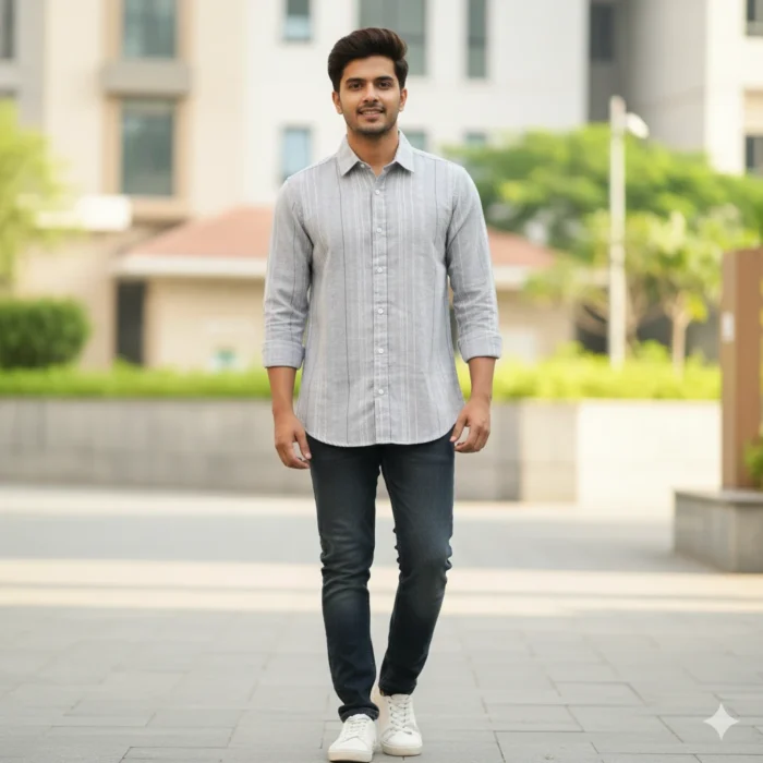 Mens Shirt Striped Regular Fit